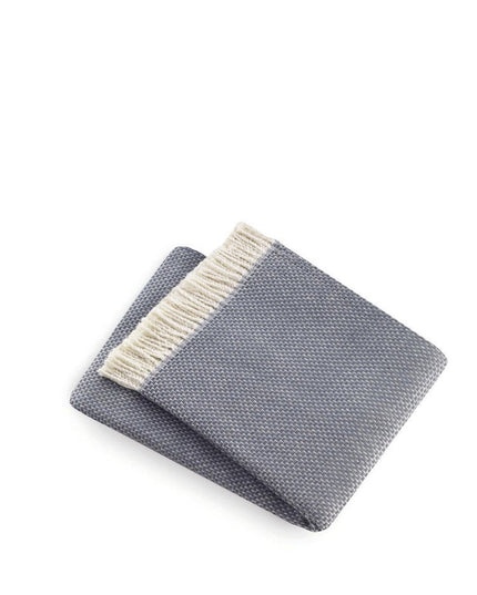 Soft Slate Gray Links Pattern Throw Blanket