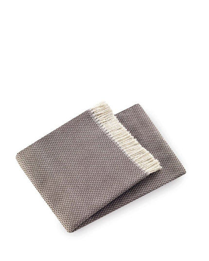 Soft Taupe Links Pattern Throw Blanket