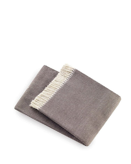 Soft Taupe Links Pattern Throw Blanket