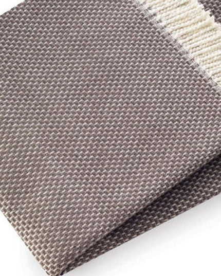 Soft Taupe Links Pattern Throw Blanket