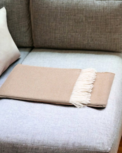 Stone Mini Dot Fringed Throw Blanket