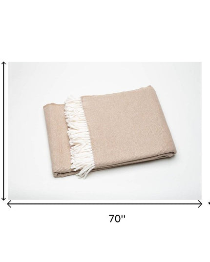 Stone Mini Dot Fringed Throw Blanket