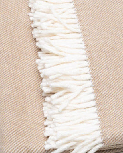 Stone Mini Dot Fringed Throw Blanket