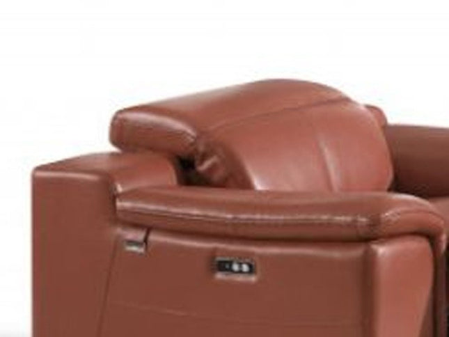 Three Piece Indoor Camel Italian Leather Six Person Seating Set