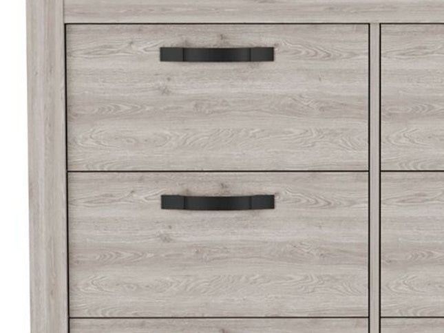 47" Gray Wood Six Drawer Double Dresser