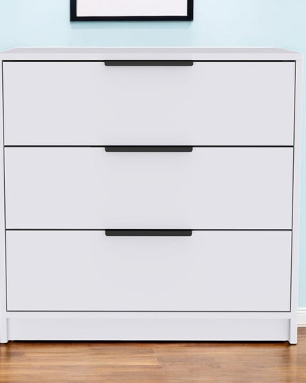 28" White Three Drawer Standard Chest