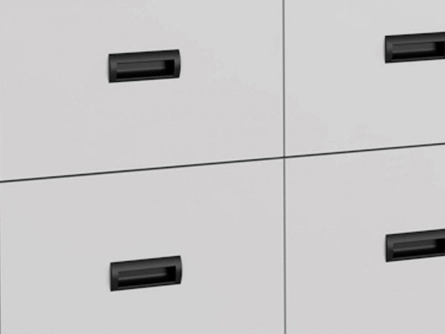 33" Dark Brown Manufactured Wood Five Drawer Dresser