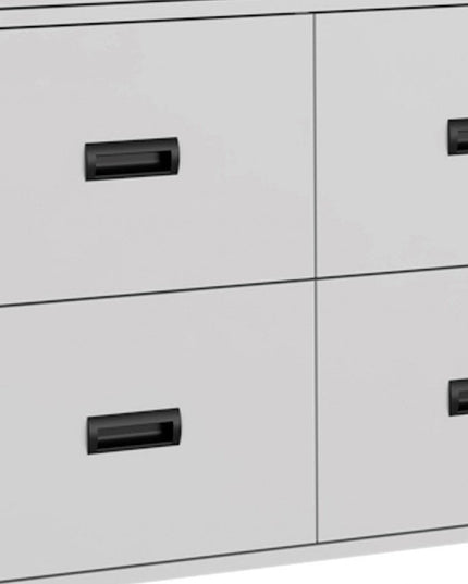 33" Dark Brown Manufactured Wood Five Drawer Dresser