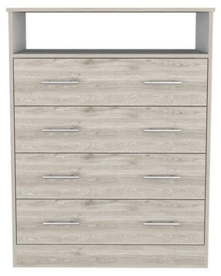 33" Light Grey Manufactured Wood Four Drawer Dresser