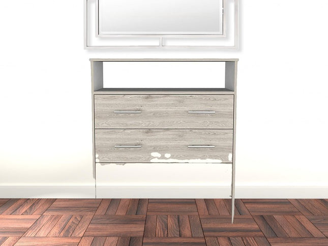 33" Light Grey Manufactured Wood Four Drawer Dresser