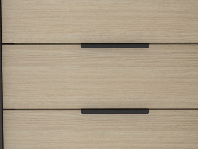 28" Brown And Black Three Drawer Dresser