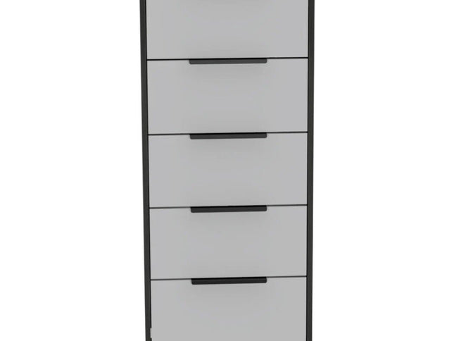 28" White And Smokey Oak Manufactured Wood Three Drawer Dresser