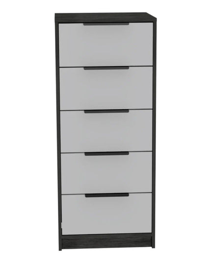 28" White And Smokey Oak Manufactured Wood Three Drawer Dresser