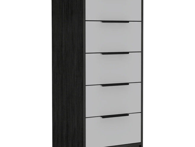 28" White And Smokey Oak Manufactured Wood Three Drawer Dresser