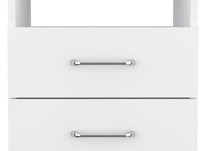 20" Wood Two Drawer Nightstand