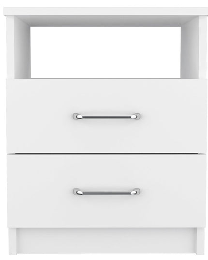 20" Wood Two Drawer Nightstand