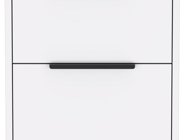 19" Wood Two Drawer Nightstand