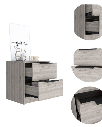 19" Wood One Drawer Nightstand