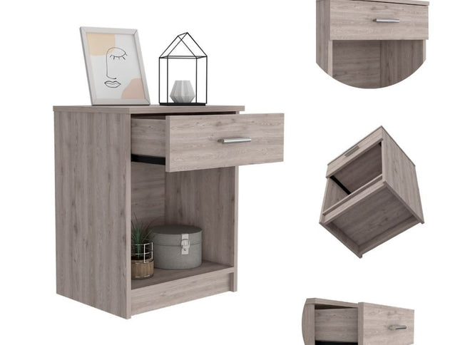 22" Wood One Drawer Nightstand