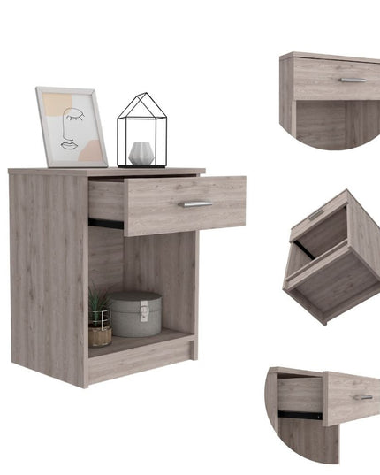 22" Wood One Drawer Nightstand