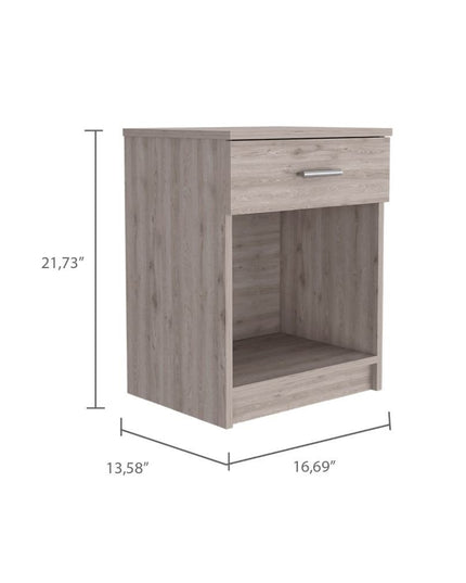 22" Wood One Drawer Nightstand