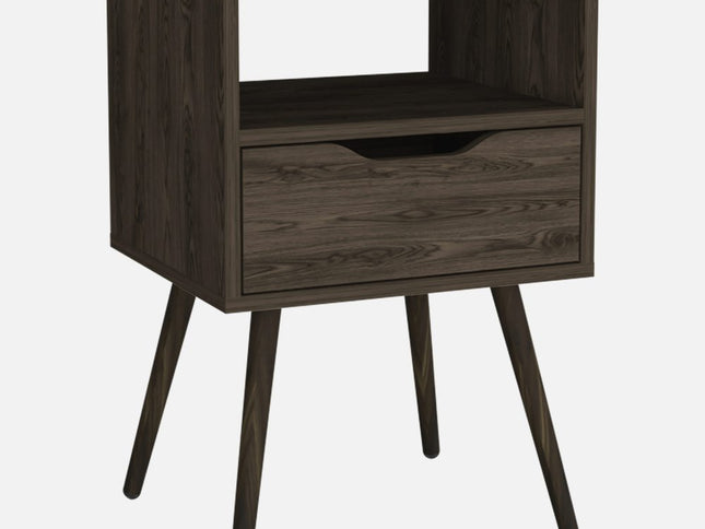 25" Wood One Drawer Nightstand