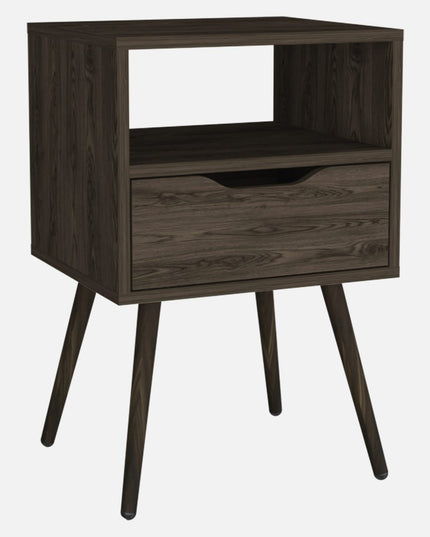 25" Wood One Drawer Nightstand