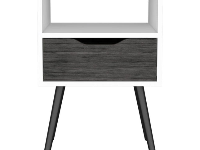 25" Wood One Drawer Nightstand