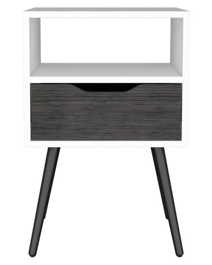 25" Wood One Drawer Nightstand