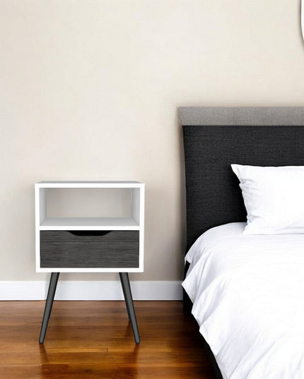 25" Wood One Drawer Nightstand