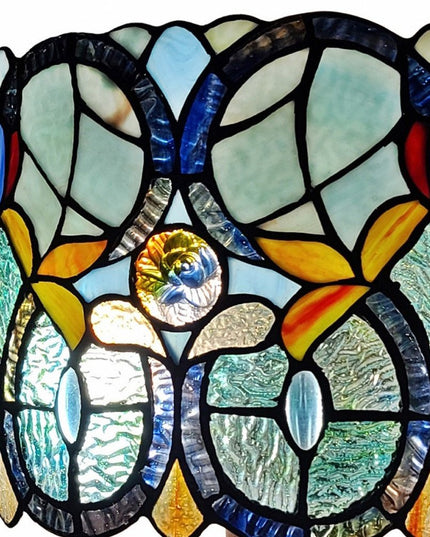 22" Dark Brown Metal Two Light Candlestick Table Lamp With Green Shade