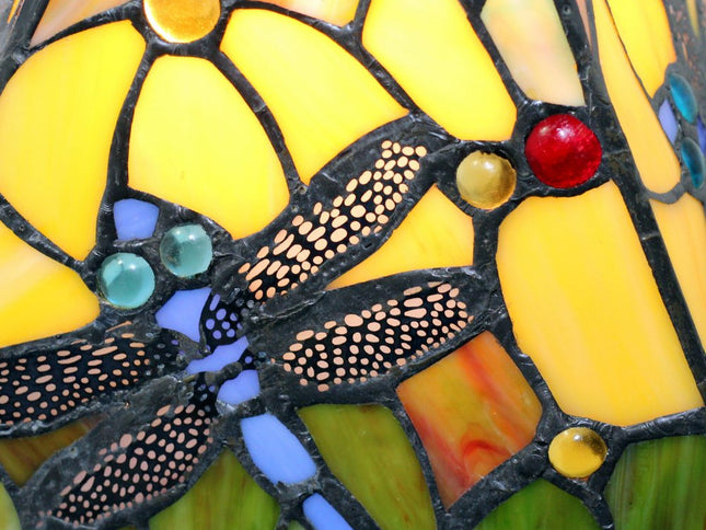 15" Dark Brown Metal Candlestick Table Lamp With Green Empire Shade