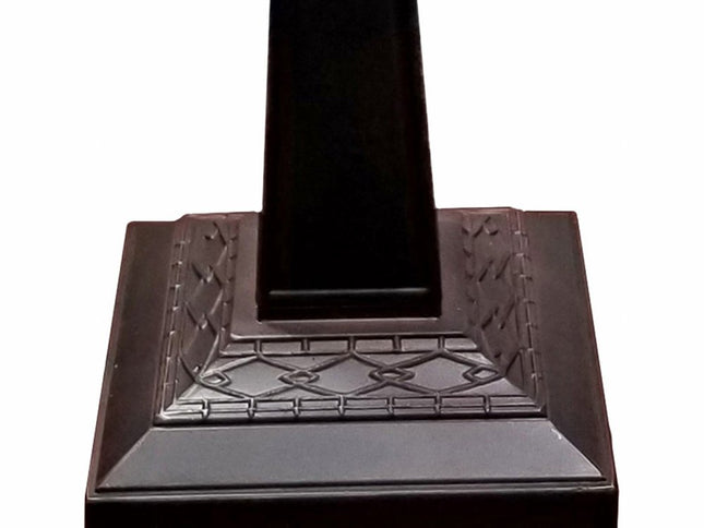 22" Dark Brown Metal Two Light Candlestick Table Lamp With White Shade