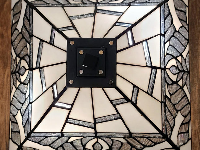 22" Dark Brown Metal Two Light Candlestick Table Lamp With White Shade