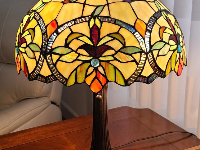 23" Dark Brown Metal Two Light Candlestick Table Lamp With White Shade