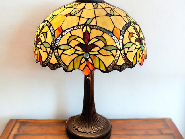 23" Dark Brown Metal Two Light Candlestick Table Lamp With White Shade