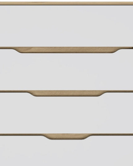 31" Brown and White Four Drawer Standard Chest