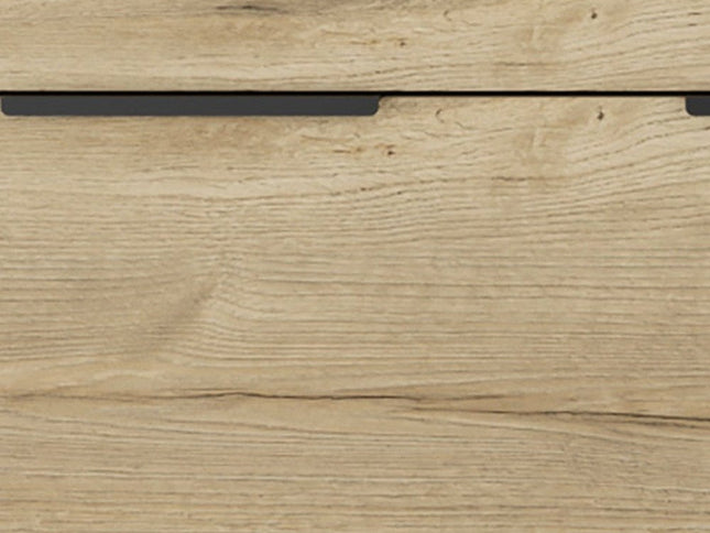 47" Brown and Black Four Drawer Double Dresser