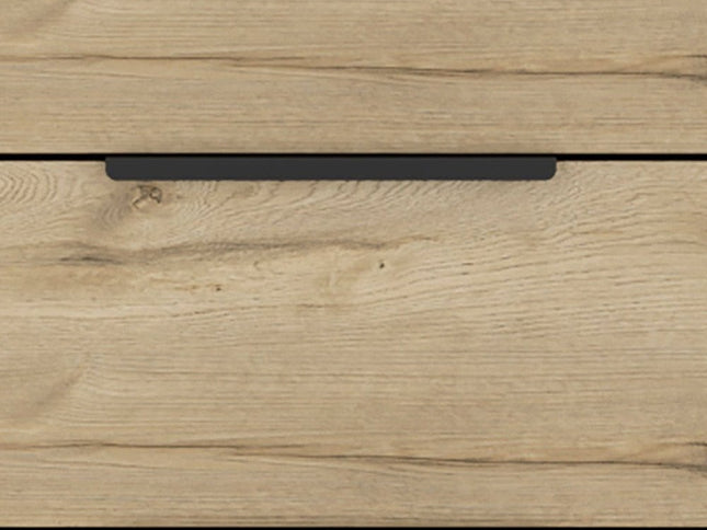 18" Brown and Black Three Drawer Standard Chest