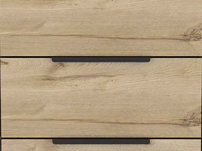 18" Brown and Black Three Drawer Standard Chest