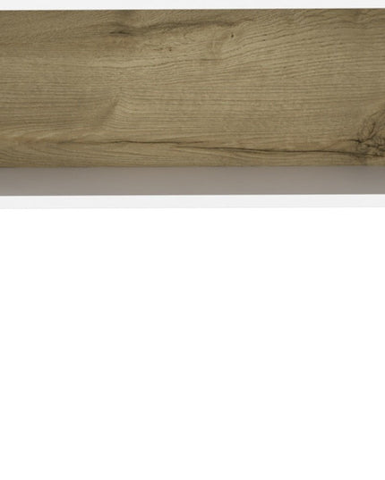 24" White and Oak Faux Wood Nightstand