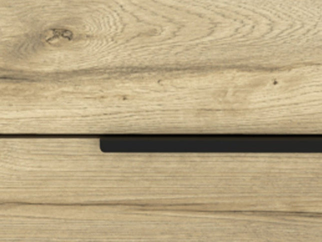 22" Oak Wood Two Drawer Nightstand