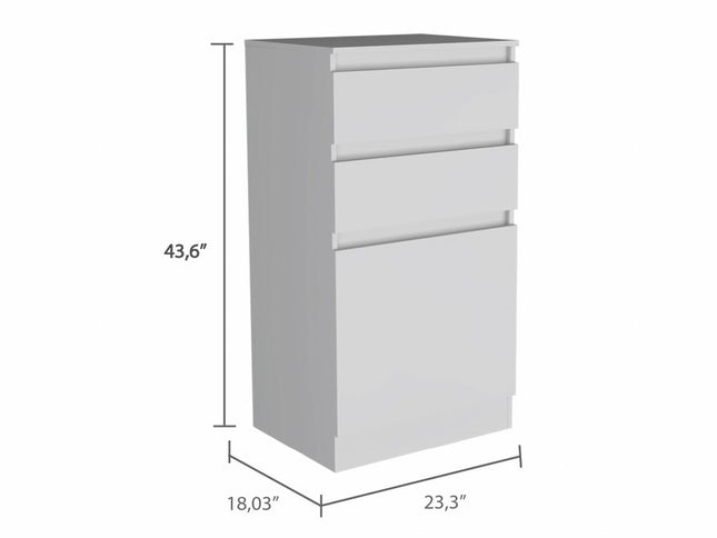 23" Dark Brown Two Drawer Standard Chest