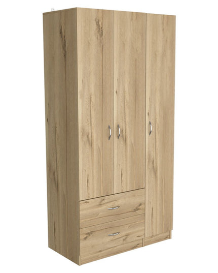 71" Light Oak Manufactured Wood Two Drawer Combo Dresser