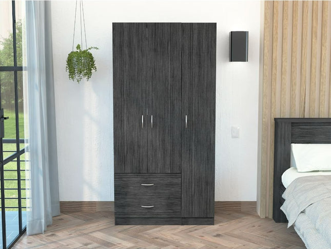 71" Light Oak Manufactured Wood Two Drawer Combo Dresser