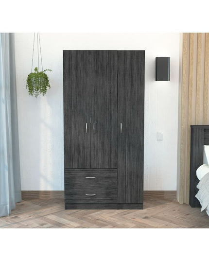 71" Light Oak Manufactured Wood Two Drawer Combo Dresser