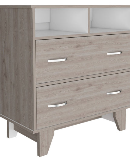 32" Black Manufactured Wood Two Drawer Dresser