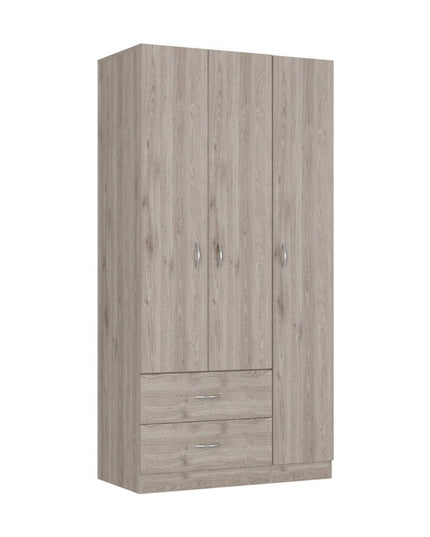 71" Light Oak Manufactured Wood Two Drawer Combo Dresser