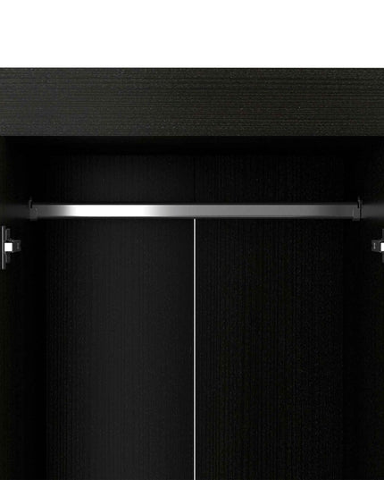 47" Black Three Drawer Combo Dresser