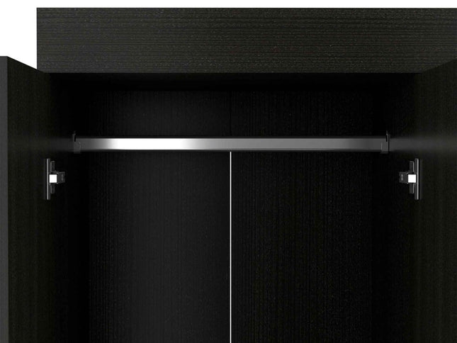 47" Black Three Drawer Combo Dresser